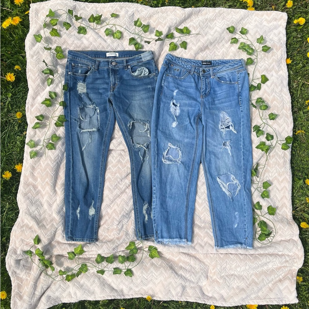 2 piece Cami Ripped Jeans